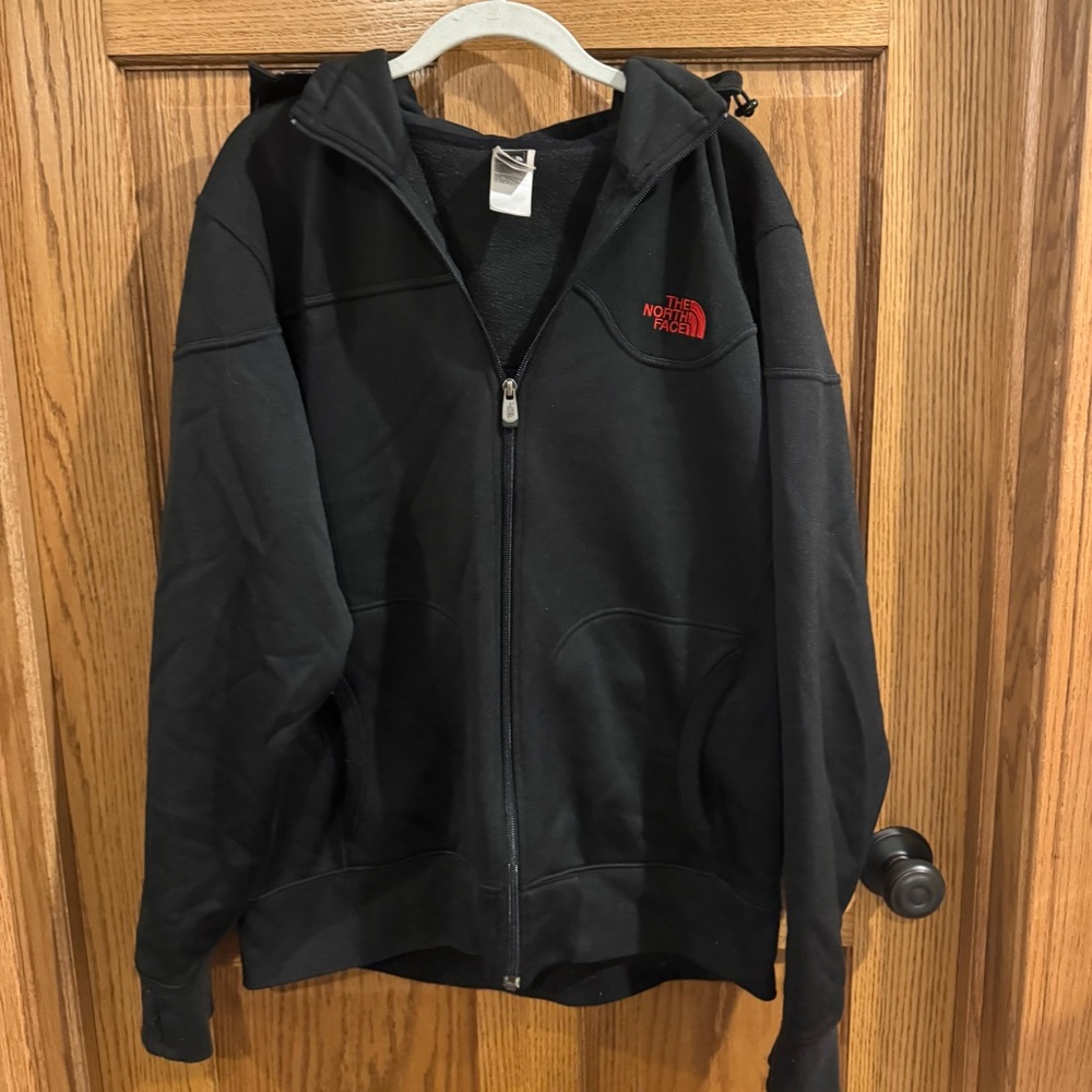 The North Face Black Zip Jacket Removable Hood Men’s Large